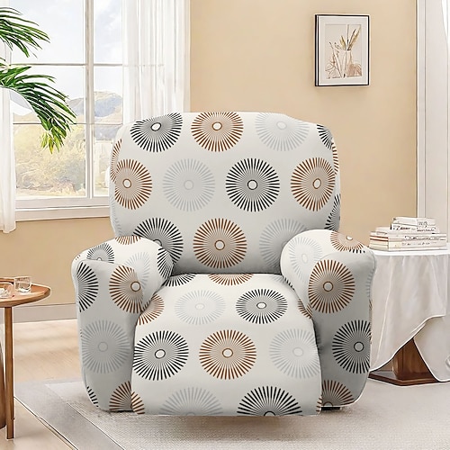 Stretch-Bezug für Relaxsessel mit Blumenmuster, hochwertiger Stoffbezug mit elastischem Design für eine perfekte Passform und stilvollen Schutz Ihrer Möbel Image
