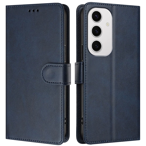 Handy Hülle Handyhüllen Für Samsung Galaxy S25 S24 S23 S23 FE S22 S21 Ultra Plus A55 5G A35 5G A25 A15 Rückseite Mit Ständer Magnetisch Mit Handgelenkschlaufe Retro TPU PU-Leder Image