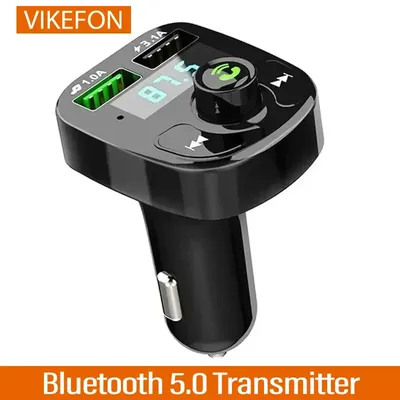 LED MP3 Car Bluetooth FM Audio Receiver Hands-Free Bluetooth 5.0 Transmitter 2.1A 3.1A QC3.0 PD Type