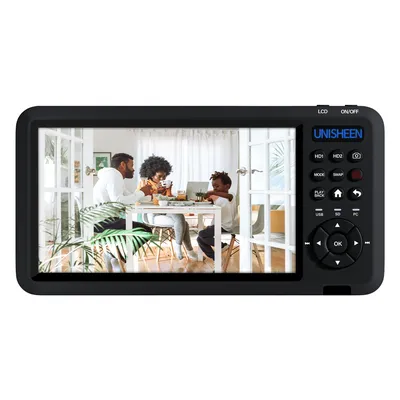 UNISHEEN FHD Video Capture Box 2-Channel HDMI Picture-in-Picture Video Recorder with Screen 7 inches MP4 Support SD Card U Disk