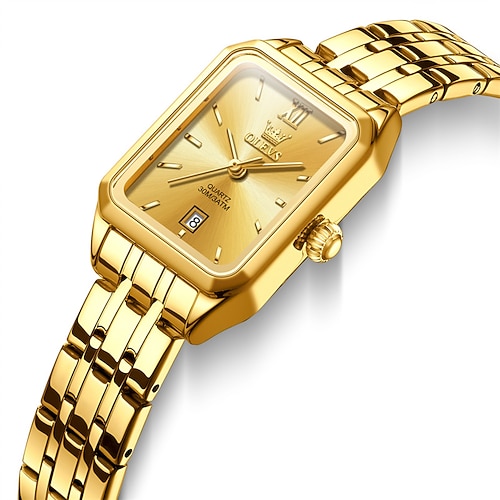 Neue Olevs Olevs Marke Mode Flut Damenuhren leuchtender Kalender vielseitig quadratisches kleines Zifferblatt Quarzuhr wasserdicht Freizeitsport Damen Armbanduhr Image