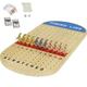 Horse Race Board Game Racing Game Solid Wood with 11 Luxurious Durable Classic Metal Horses with 4 Dice and 2 Boxes of Cards Finish Line Horse Racing Game (log)