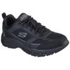 Sneaker SKECHERS "OAK CANYON-VERKETTA", Herren, Gr. 48,5, schwarz, Leder, Textil, Lederimitat, sportlich, Schuhe, mit Relaxed Fit-Ausstattung, Freizeitschuh, Halbschuh, Schnürschuh