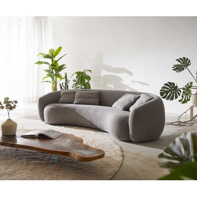 DELIFE 3-Sitzer Larna 260x120 cm Bouclé Silbergrau, 3 Sitzer Image
