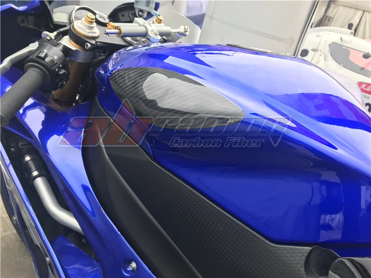 Tank Corner Side Guard Cover Crash Protector für Yamaha YZF R6 2008–2016 Vollcarbon 100 % Twill Image