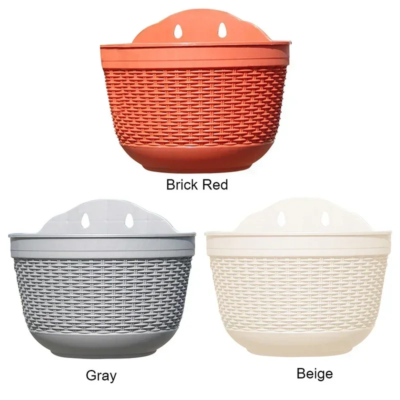 Nachahmung Rattan Gewebt Kreative Blumentopf Garten Blumentopf Blumentopf Wand Hängen Pflanze Pflanzen Topf Korb Hof Balkon
