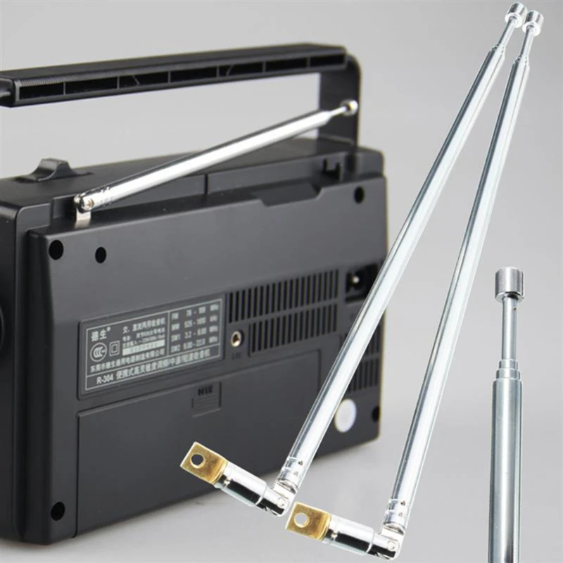 Antenna Radio portatile Antenna TV a 4 sezioni Antenna telescopica ruotabile Antenna per radio TV Antenna asta Antenna telescopica