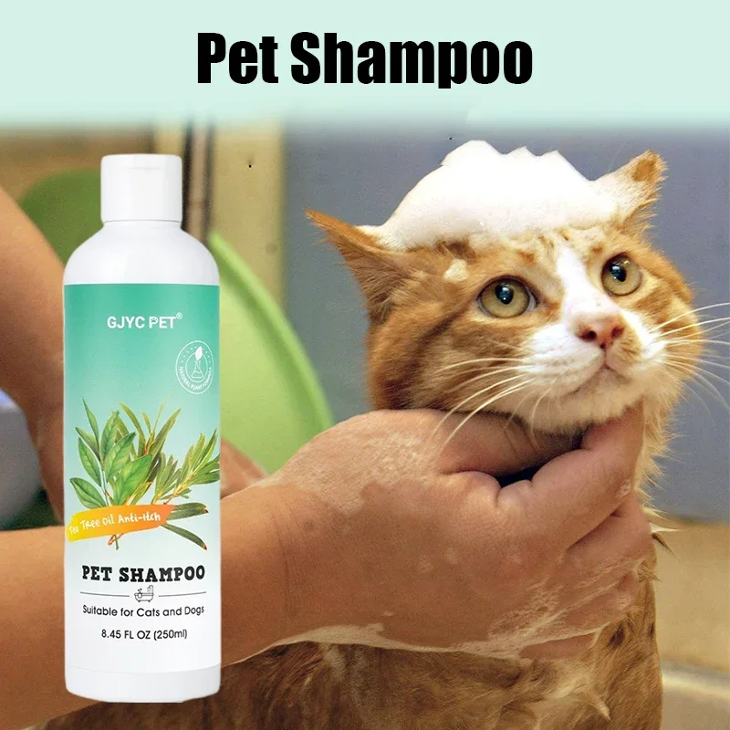 Pet Shampoo Teebaum Öl Anti Juckreiz Körper Waschen Entfernt Schmutz Blätter Duft Reduziert Geruch Nährt Mantel Hund Reinigung Produkte Image