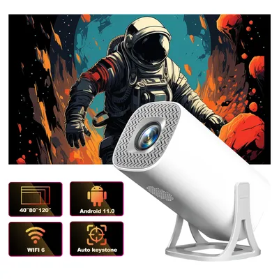 HONGTOP S40 Android 11 Mini-Projektor, unterstützt 4K 1080P 2,4G/5GWIFI BT5.0-Projektor, 1280 x Image