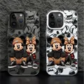 Disney Mickey Minnie Mouse Coppia Custodia per telefono a schermo intero per iPhone 15 14 13 12 11 Pro Max 7 8 PLUS XR XS MAX 13 12 Mini Cover