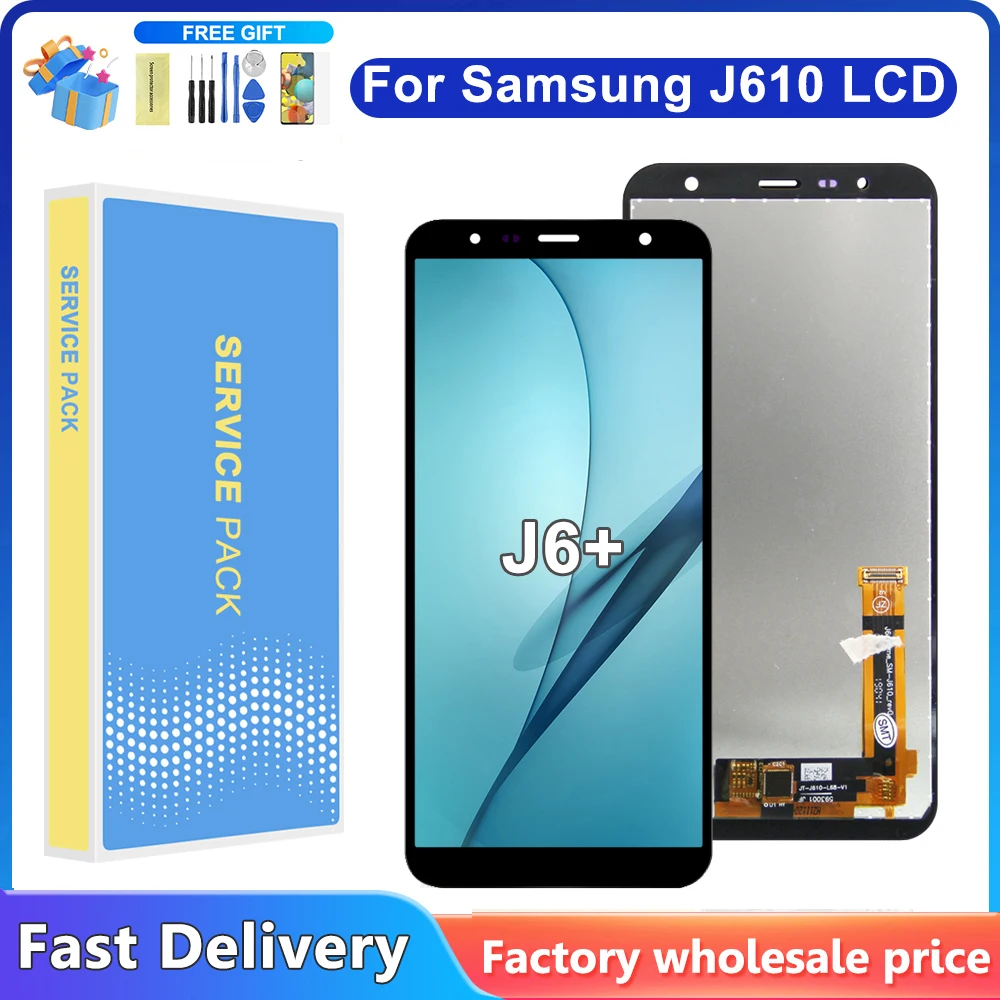 SM-J610F J610G J610FN Premium Lcd Für Samsung J6 Plus Display Touchscreen Digitizer Panel Montage Für Samsung J610 LCD Image