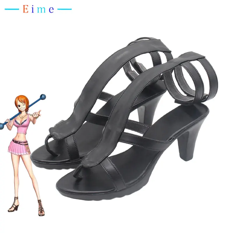 Nami Cosplay Schuhe High Heel Sandalen Pu Lederschuhe Halloween Karneval Stiefel Requisiten nach Maß