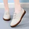 New Women's Shoes Soft Sole Womens Vulcanized Shoes Hollow Outdoor Casual Shoes PU Leather