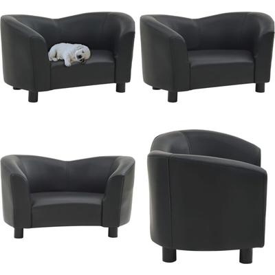 Hundesofa Schwarz 67x41x39 cm Kunstleder - Hundesofa - Hundesofas - Home & Living - Schwarz