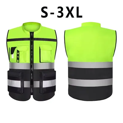 High Visibility Reflective Safety Vest Construction Worker Road Traffic Reflective Work Clothes