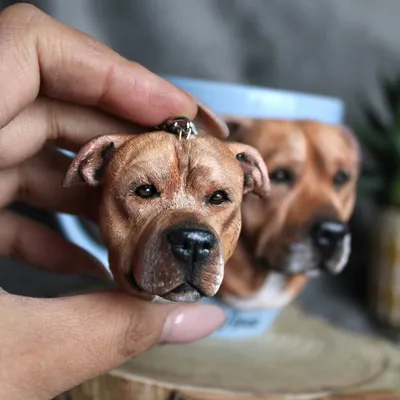 Customized 3D Pet Portrait Pet Keychain Custom Dog Head Ornament Personalized Pet Gift Pet Mini Sculpture Pet Lover Gift Ideas