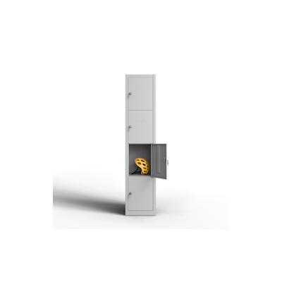 TwinThink Schließfächer aus Metall, 4 Türen, Schließfach aus Metall, mit Schlüssel, Schließfächer, 4 Türen, Umkleiderschrank aus Metall (Grau) Image