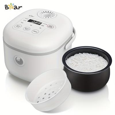 TEMU Bear 6 Multifunctional 3. () Rice Cooker With Steamer For 1-3 People, White/, , And Soup, Cooker Image