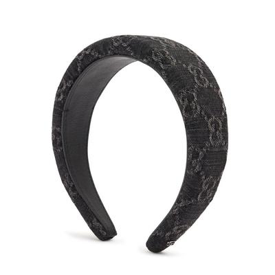 Gg Denim Hairband - Black - Gucci Hair