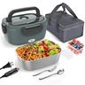 lunch box elettrico portatile lunch box a riscaldamento rapido contenitore in acciaio inox da 1,5 l scaldavivande per adulti adatto per auto