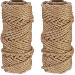 2 rouleaux de ficelle en jute (chacune : 30 m), biodégradable, bricolage, jardin, emballage, nature