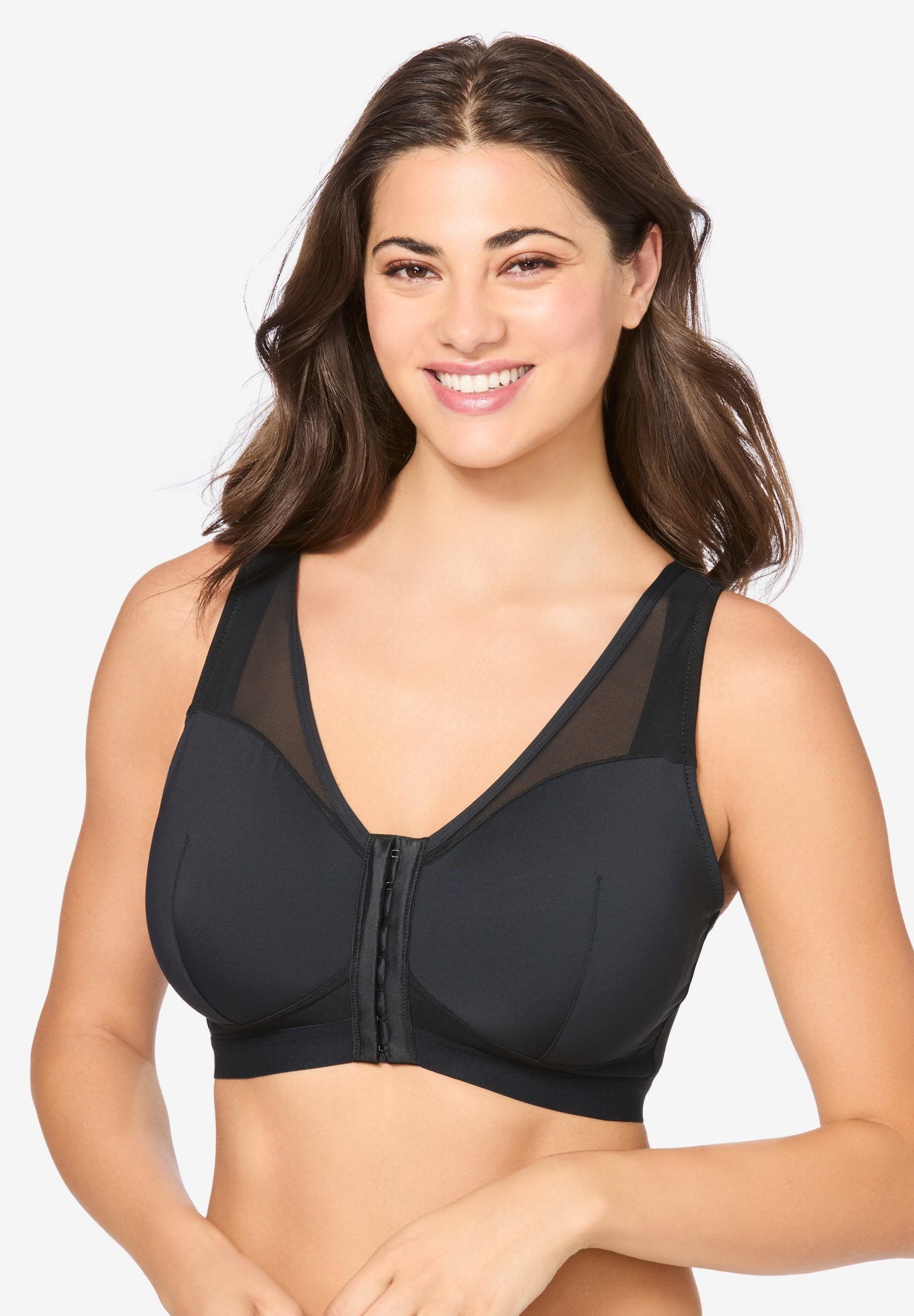 Plus Size Women's The Harper Bra by Leading Lady in Black (Size 44 F/G/H)