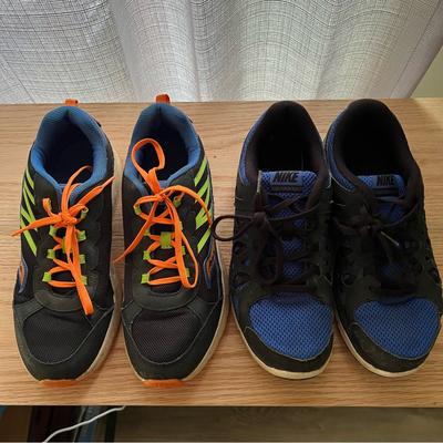 Nike Shoes | 2 Pair Boys Gym Shoes Nike & Saucony 6.5 Sneakers Running | Color: Black/Blue | Size: 6.5b