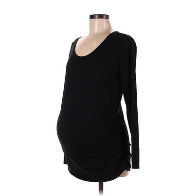 BumpStart Long Sleeve T-Shirt: Black Tops - Women's Size Medium Maternity