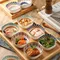 Bohemian style ceramic bowl household sauce bowl small square bowl Japanese snack bowl creative pickle dish