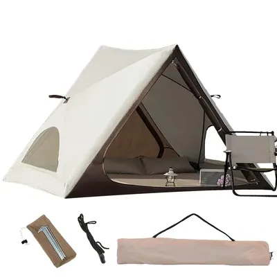 Beach Camping Tent Triangular Auto Open Sun Shelter With Ground Stakes Outdoor Foldable Sun Shade