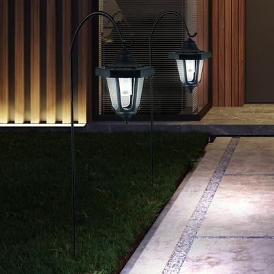 2er Set led Solar Laternen Beleuchtung Garten Leuchte IP44 Außen Lampen Steckleuchten Image