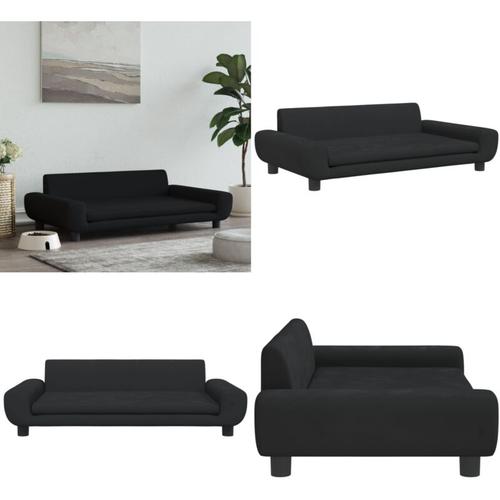 Hundebett Schwarz 100x54x33 cm Samt - Hundebett - Hundebetten - Home & Living - Schwarz