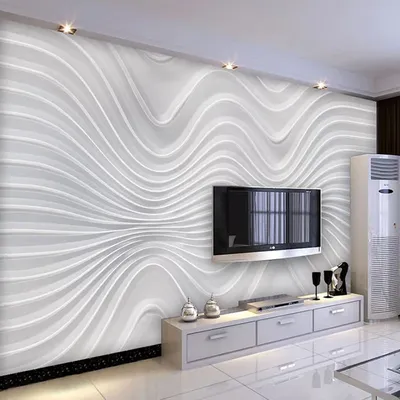Nach Wandbild Tapete Moderne Einfache Stereo Abstrakte Kurve Linie Wohnzimmer TV Sofa Hotel Image