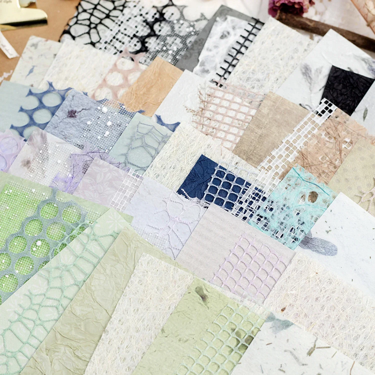 20 teile/paket ästhetische Materialien Papier Gaze Materialien DIY Scrap booking Collage Junk Journal Dekor Briefpapier leichtes Papier Image