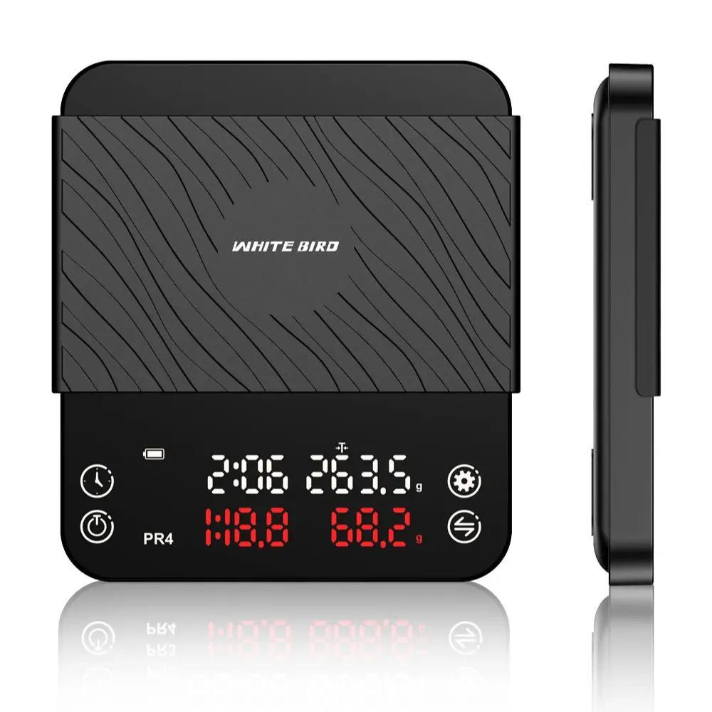 2kg 0,1g digitale Smart Tropf kaffee waage Timer Haushalts tropfen Küchen waage mit zweireihigem Display gewicht mit Timer Image