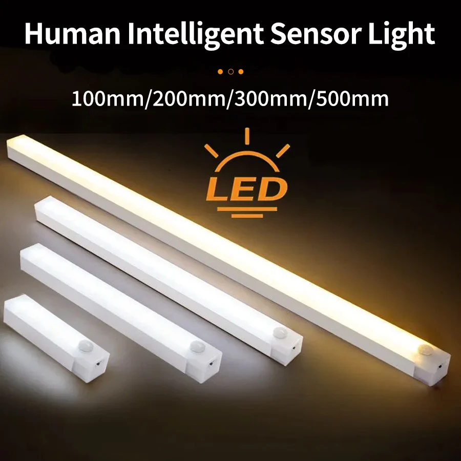 Smart Motion Sensor Nachtlicht Drahtlose Led Nacht Lichter Küche Schrank Schrank Schlafzimmer Nacht Lampe USB Aufladbare Room Decor