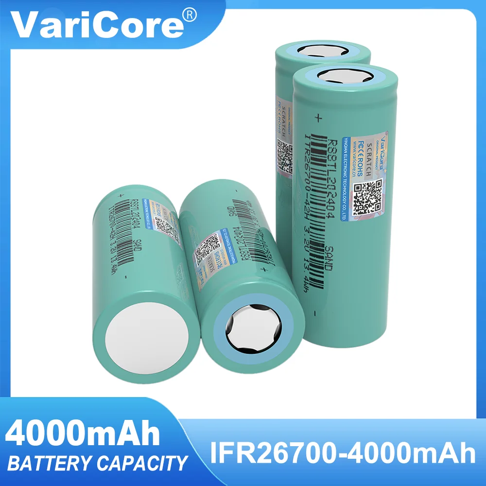 3,2 V 26700 4000 mAh LiFePO4 wiederaufladbare Batterie 3c Entladung DIY 12 V 24 V 36 V 48 V elektrisches Dreirad Batterien Pack Klasse A Image