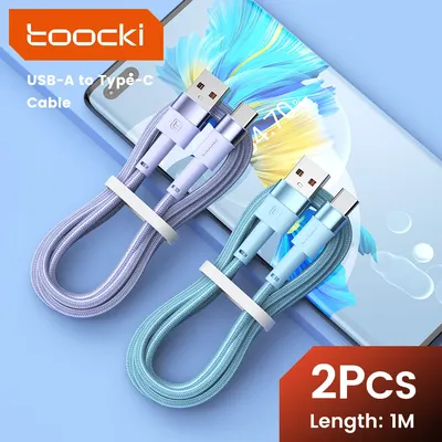 Toocki 2er Pack 3a USB C Kabel Typ C für Xiaomi 12t Pro Realme Redmi Note 12 Pro Poco F3 X4 GT Schnell ladekabel Datenkabel Kabel Image