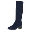 Stiefel CAPRICE, Damen, Gr. 41, XS-Schaft, blau (dunkelblau), Textil, elegant, Schuhe, Blockabsatz, Schlupfstiefel mit Stretch-XS-Schaft in schmaler Form