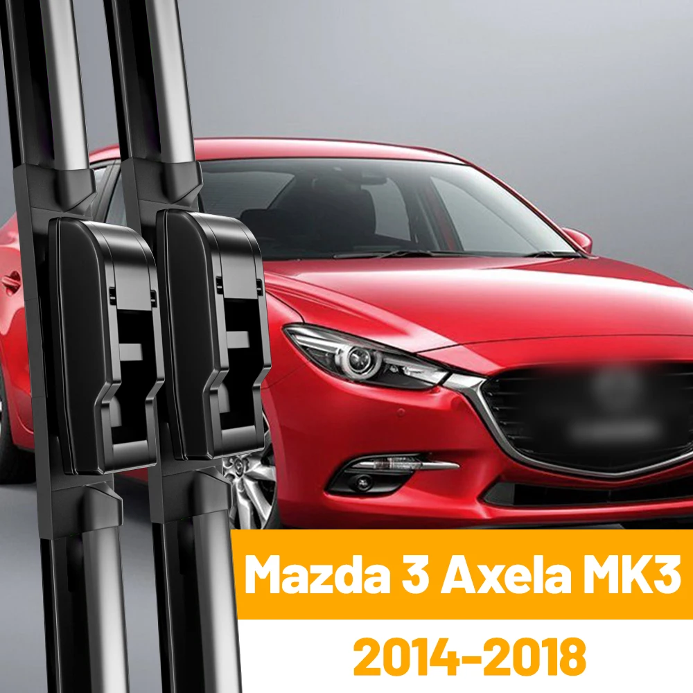 Wischer vorne Hybrid Wischerblätter für Mazda 3 Axela BM BN 2014–2018 Windschutzscheibe Windschutzscheibe Fenster Regenbürsten 24 Zoll + 18 Zoll Image