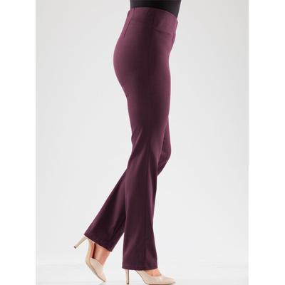 Stretch-Hose CLASSIC BASICS, Damen, Gr. 22, Kurzgrößen, rot (bordeaux), 64% Polyester, 34% Viskose, 2% Elasthan, unifarben, lang, Hosen Image