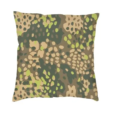 Deutsch WWII Frühling Eiche Camouflage Quadrat Kissenbezug Home Dekorative Armee Camo Kissen Image