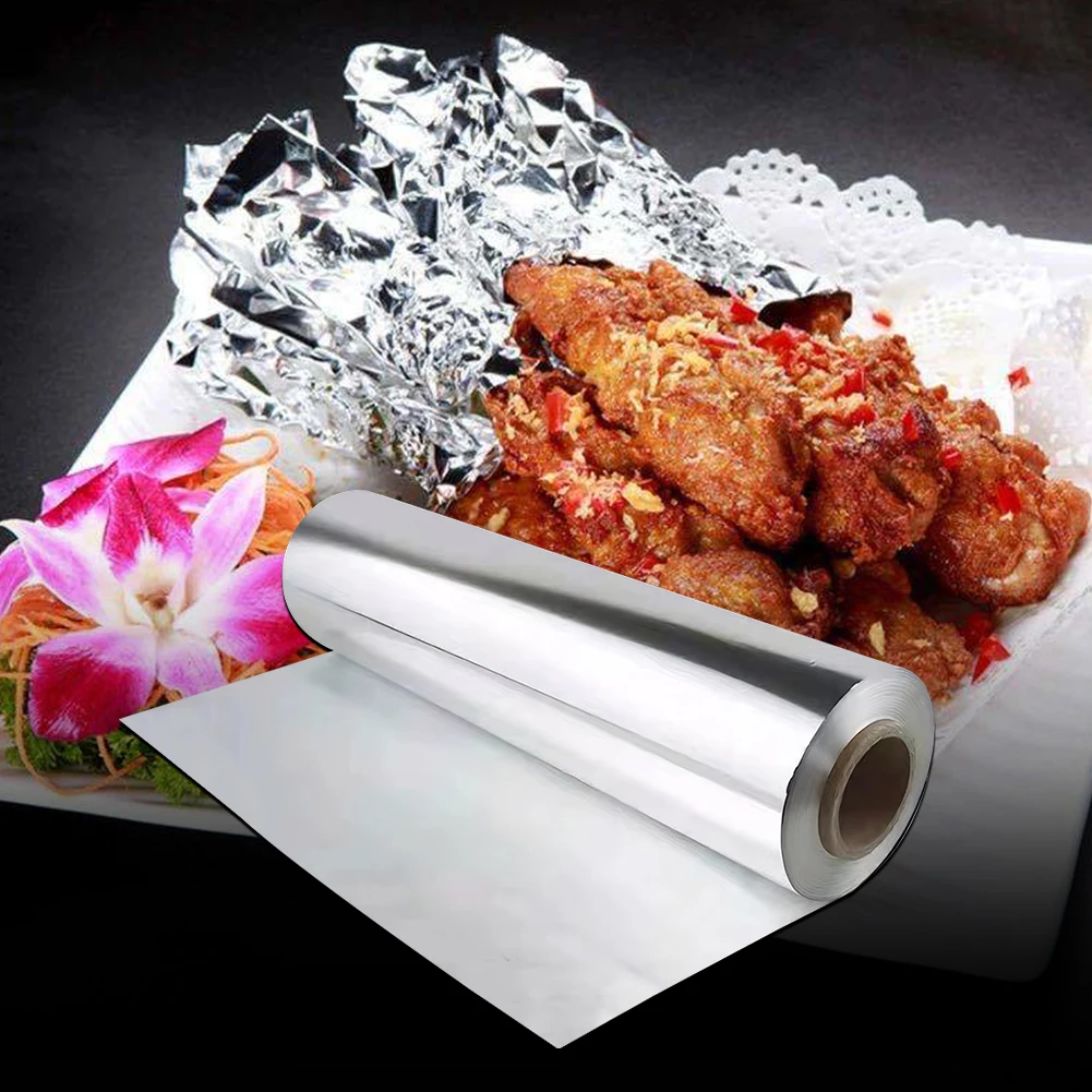 1-5Pack Food Grade Aluminium Folie Papier Einweg Zinn Folie Rolle Luft Friteuse Zinn Folie Grill Ofen backen Papier Küche Gadgets