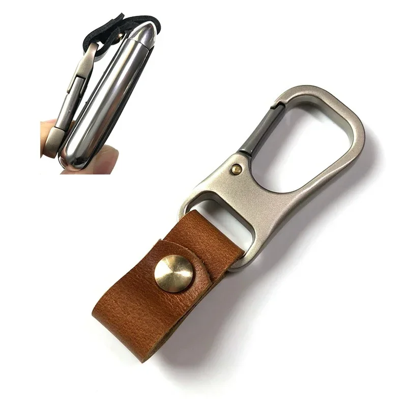 Einfache gehobene echtes Rindsleder Schlüsselanhänger Schlüsselanhänger Schlüsselanhänger Herren Autoschlüssel Taille Aufhänger Schlüsselanhänger Anhänger Zubehör Geschenk Image