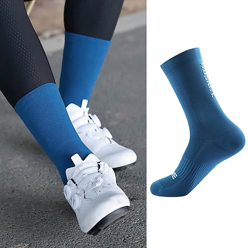 Wosawe Radfahren Sport reflektierende Socken Rennrad Mitte der Wade Sportsocken Männer und Frauen Modelle atmungsaktive Freizeit Radfahren Socken be001 Image