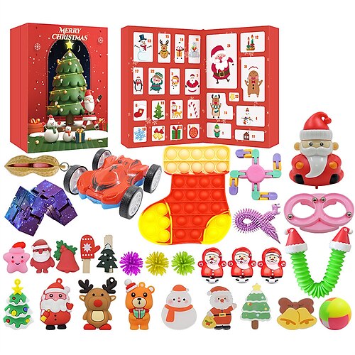 Countdown Weihnachten Blindbox kommt Kalender Dekompression Spielzeug Schmuck Mädchen Spielzeug Jungen und Mädchen Geschenk für Weihnachtsgeschenke