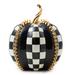 MacKenzie-Childs Courtly Check Tall Spikes Pumpkin 9.0 H x 9.0 W x 9.0 D in black/whiteResin in Black;white | 9" H X 9" W X 9" D | Wayfair