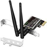 Wireless N 600Mbps (2.4GHz 300Mbps and 5GHz 300Mbps) PCIE WiFi Adapter PCIE WiFi Card QUALCOMM Atheros AR946X Wireless Network Adapter for Windows 10 8.1 8 7 XP Desktop PCs (PCIE-N600)