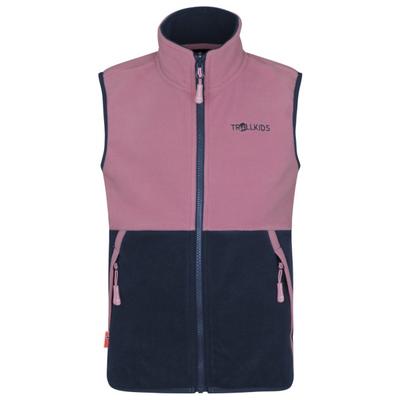 Trollkids - Kid's Kjerag Vest - Fleeceweste Gr 110 rosa/blau Image