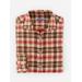 J.McLaughlin Men's Dobson Classic Fit Flannel Shirt in Plaid Beige/Red, Size Large | Cotton